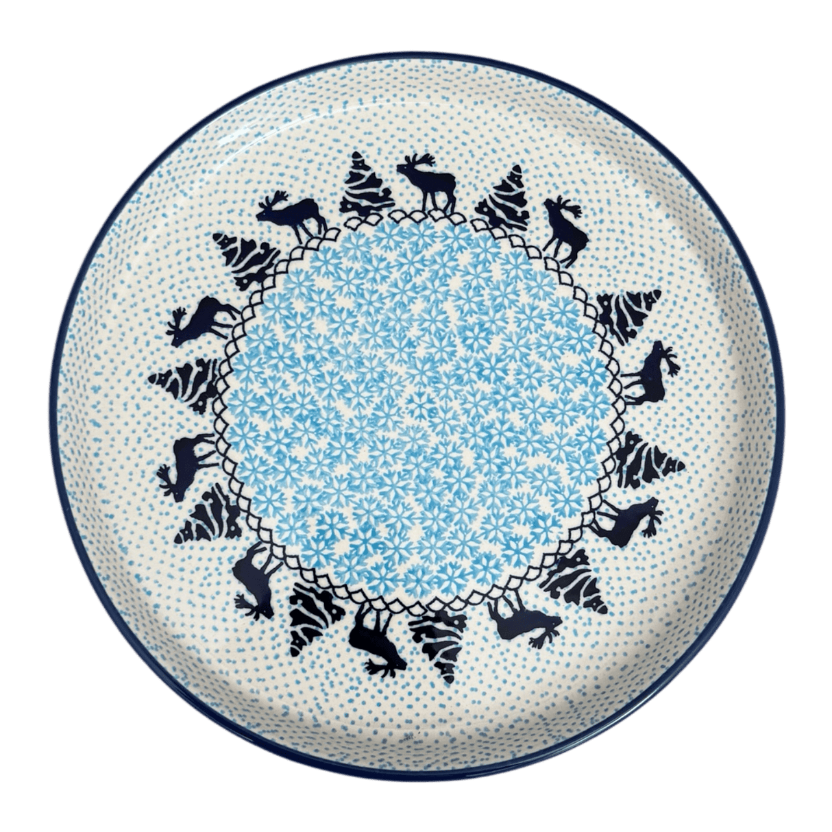 Tray, Round, 10.25" in "Peaceful Season" by Manufaktura | T153T-JG24