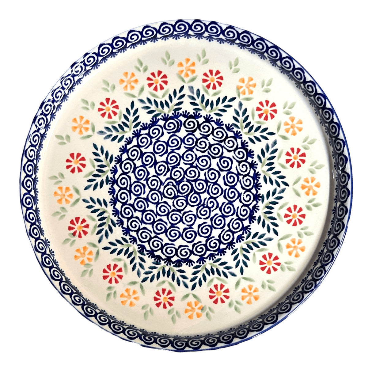 Tray, Round, 10.25" in "Flower Power" by Manufaktura | T153T-JS14