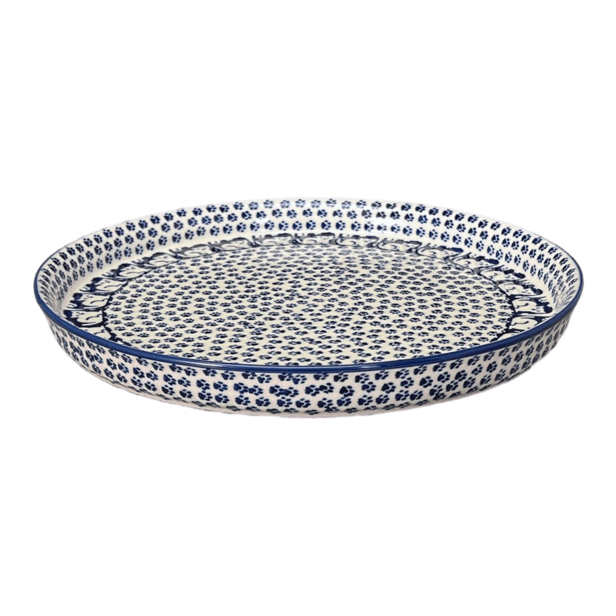 Tray, Round, 10.25" in "Kitty Cat Path" by Manufaktura | T153T-KOT6