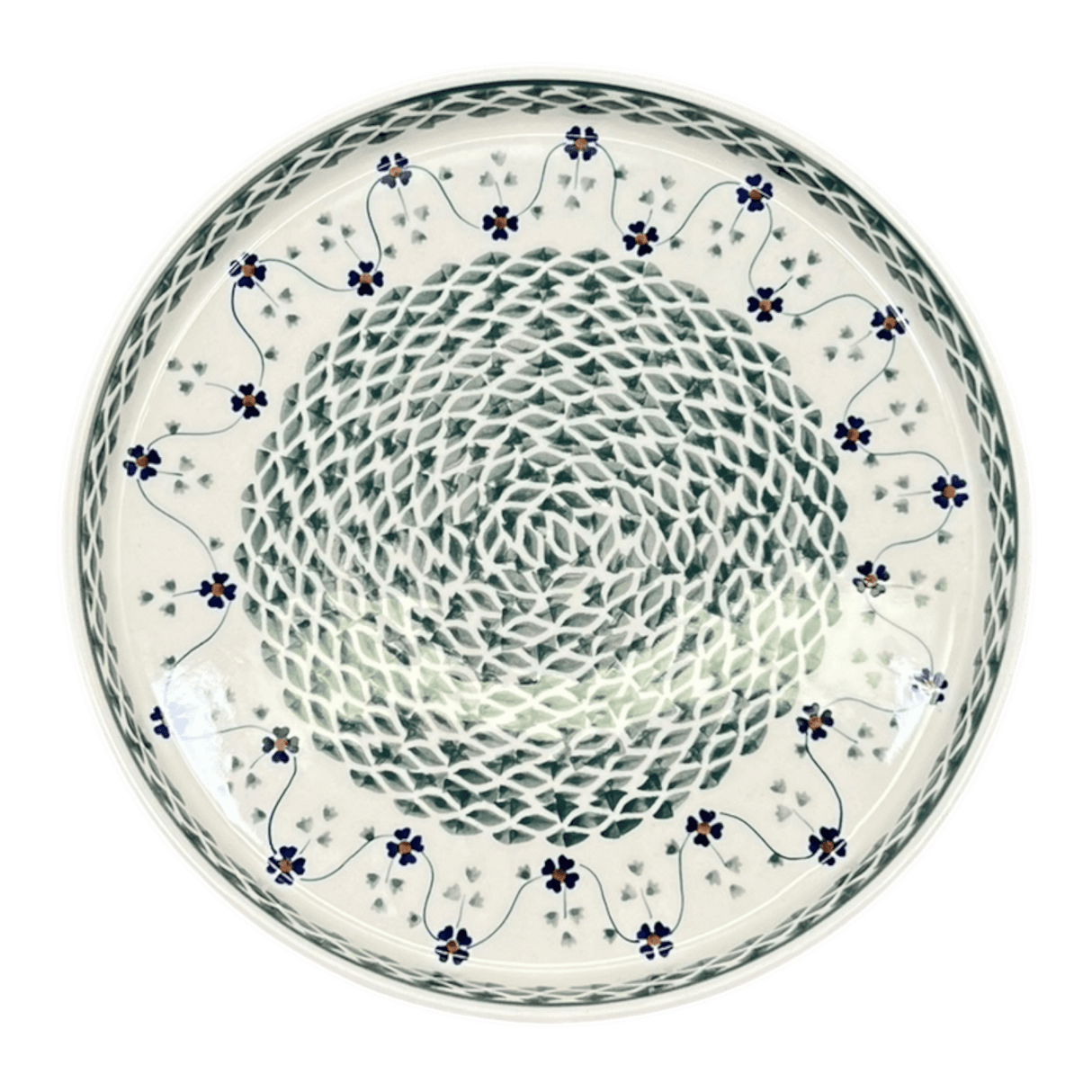 Tray, Round, 10.25" in "Woven Pansies" by Manufaktura | T153T-RV