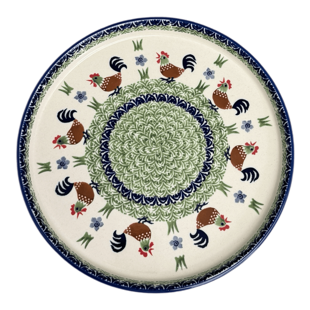 Tray, Round, 10.25" in "Chicken Dance" by Manufaktura | T153U-P320