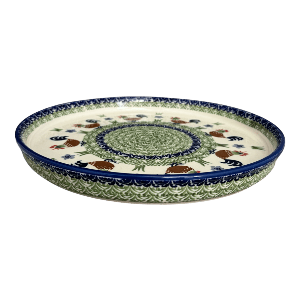Tray, Round, 10.25" in "Chicken Dance" by Manufaktura | T153U-P320