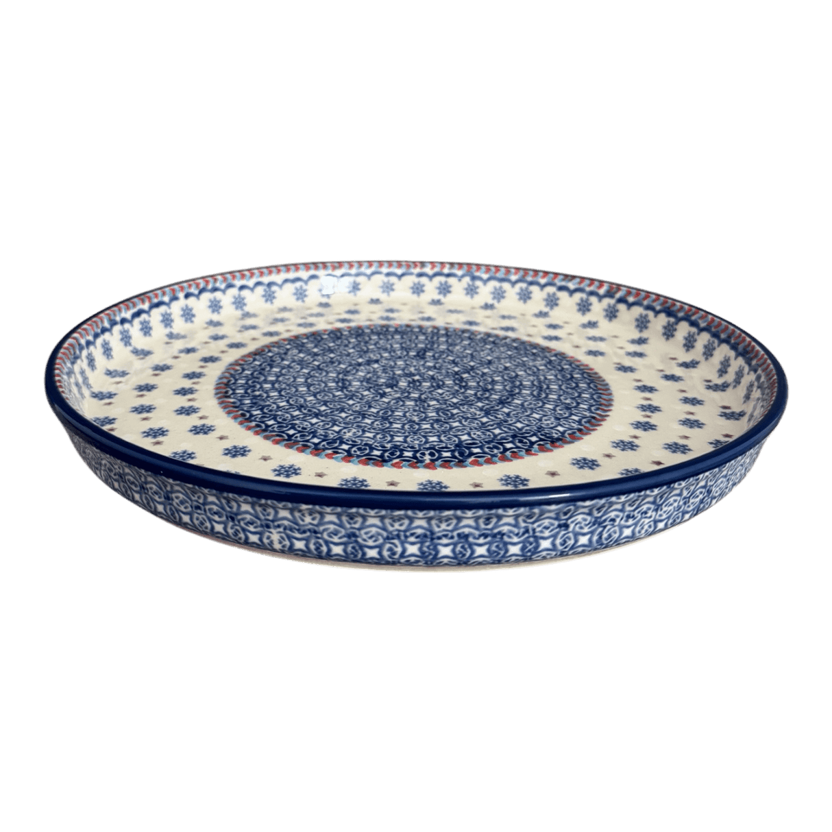 Tray, Round, 10.25" in "Snowflake Love" by Manufaktura | T153U-PS01