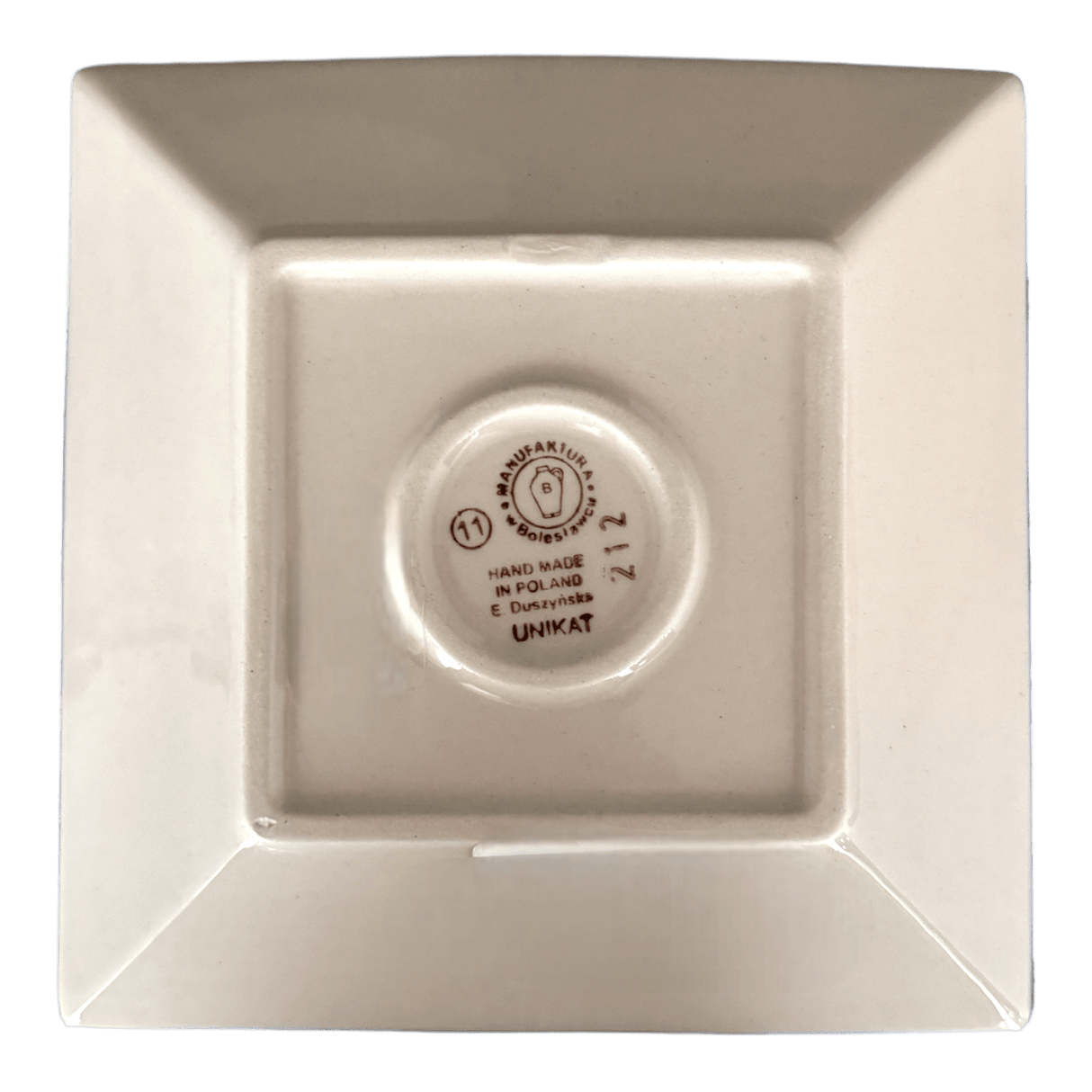 Plate, Square, Dessert, 7" in "Blue Butterfly" by Manufaktura | T158U-AS58