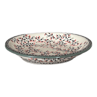 A picture of a Polish Pottery 9.25" Pasta Bowl (Cherry Blossom) | T159S-DPGJ as shown at PolishPotteryOutlet.com/products/9-25-pasta-bowl-cherry-blossom-t159s-dpgj