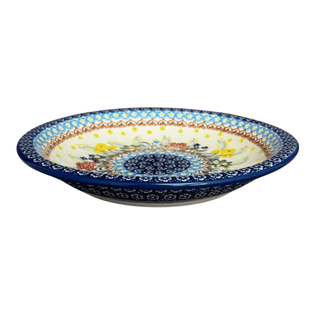 Bowl, Round, Pasta, 9.25" Bowl in "Beautiful Botanicals" by Manufaktura | T159S-DPOG