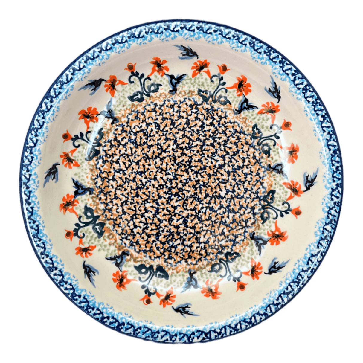 Bowl, Round, Pasta, 9.25" Bowl in "Hummingbird Harvest" by Manufaktura | T159S-JZ35