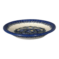 A picture of a Polish Pottery 9.25" Pasta Bowl (Pansies) | T159S-JZB as shown at PolishPotteryOutlet.com/products/9-25-pasta-bowl-pansies-t159s-jzb