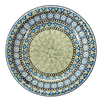 A picture of a Polish Pottery 9.25" Pasta Bowl (Blue Bells) | T159S-KLDN as shown at PolishPotteryOutlet.com/products/9-25-pasta-bowl-blue-bells-t159s-kldn