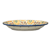 A picture of a Polish Pottery 9.25" Pasta Bowl (Autumn Harvest) | T159S-LB as shown at PolishPotteryOutlet.com/products/9-25-pasta-bowl-autumn-harvest-t159s-lb