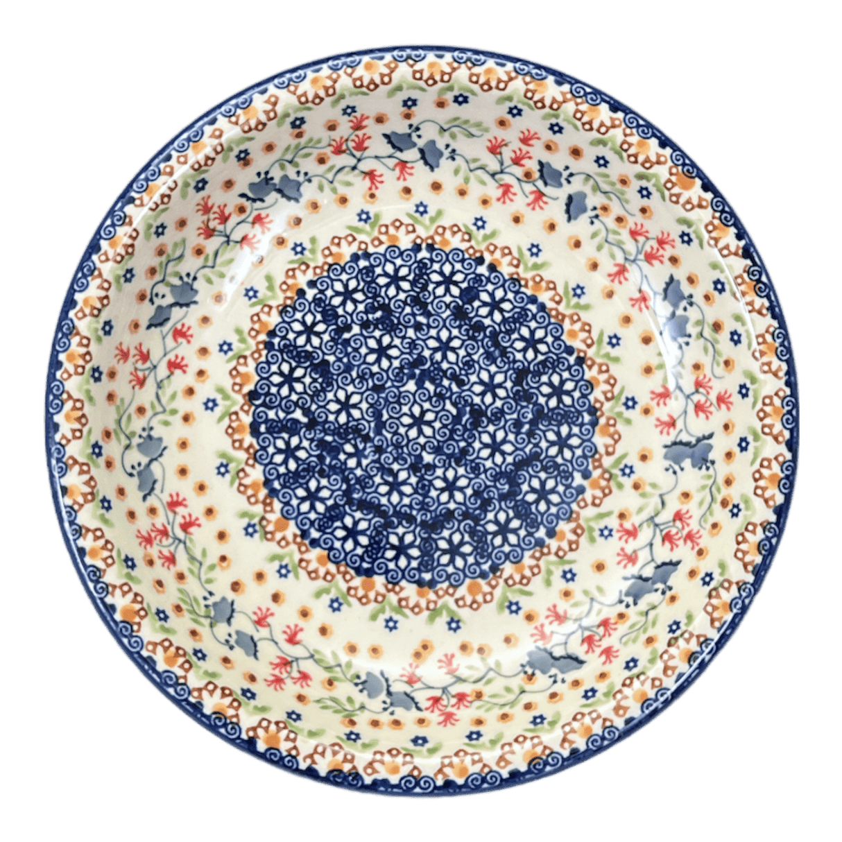 Bowl, Round, Pasta, 9.25" Bowl in "Wildflower Delight" by Manufaktura | T159S-P273