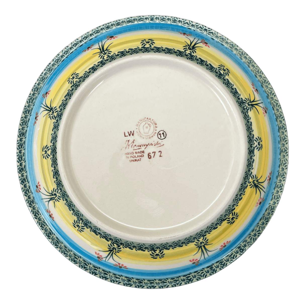 Bowl, Round, Pasta, 9.25" Bowl in "Butterflies in Flight" by Manufaktura | T159S-WKM