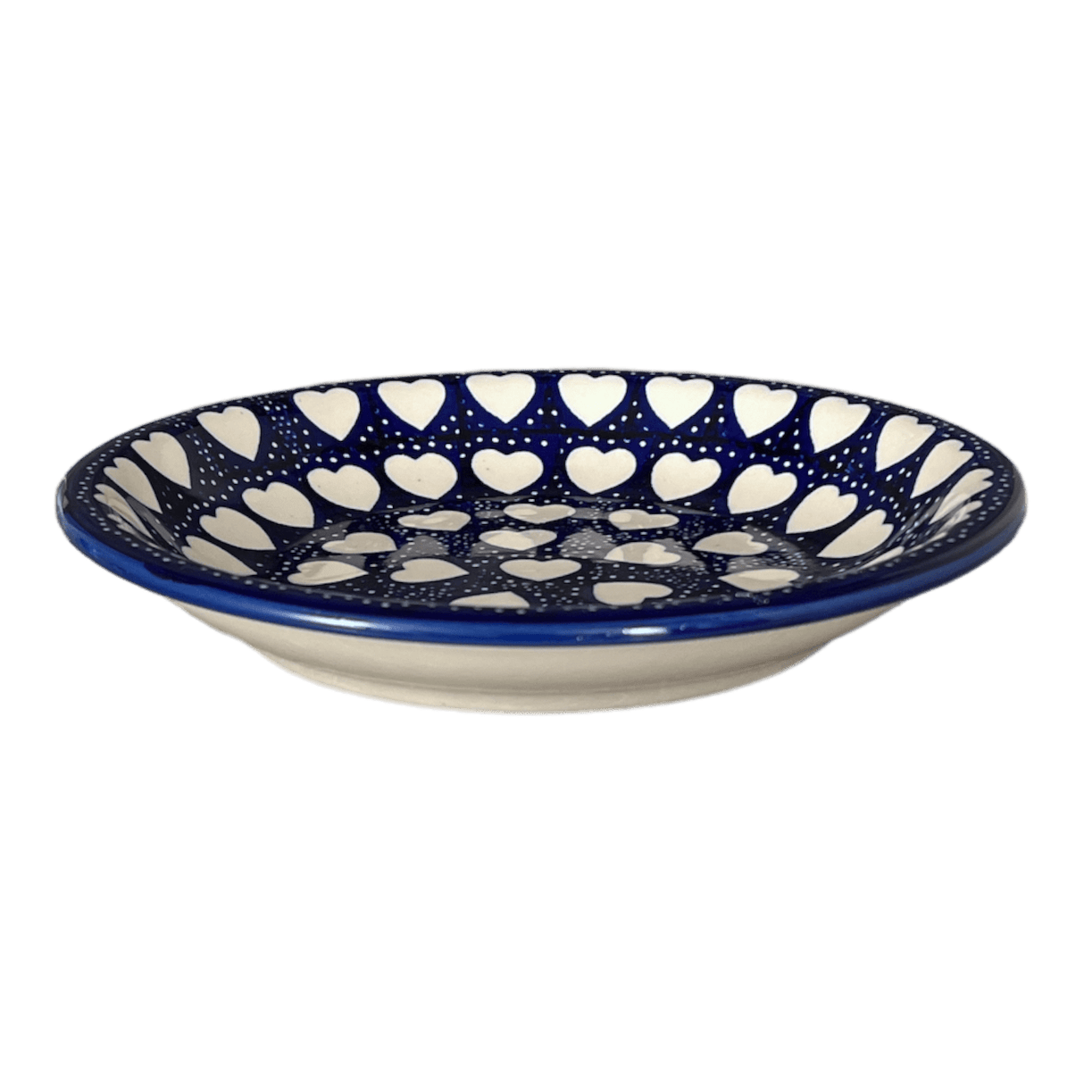 Bowl, Round, Pasta, 9.25" Bowl in "Sea of Hearts" by Manufaktura | T159T-SEA