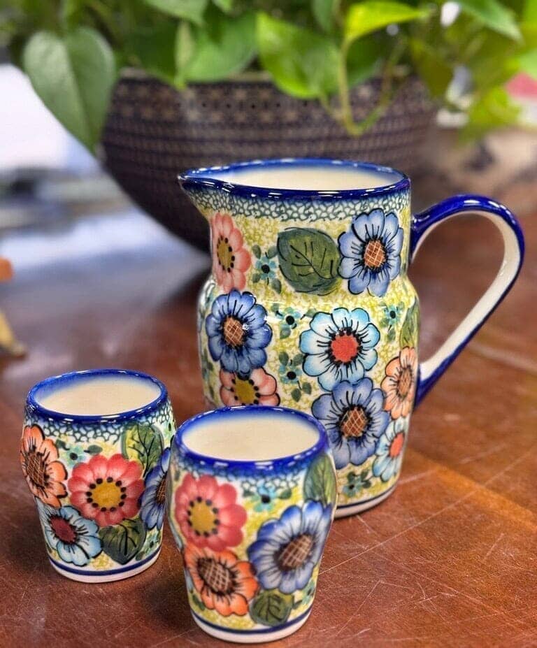 Wine Cup, 6 oz, WR (WR14K) in "Turquoise Diamond" by W.R. Ceramika | WR14K-NP16