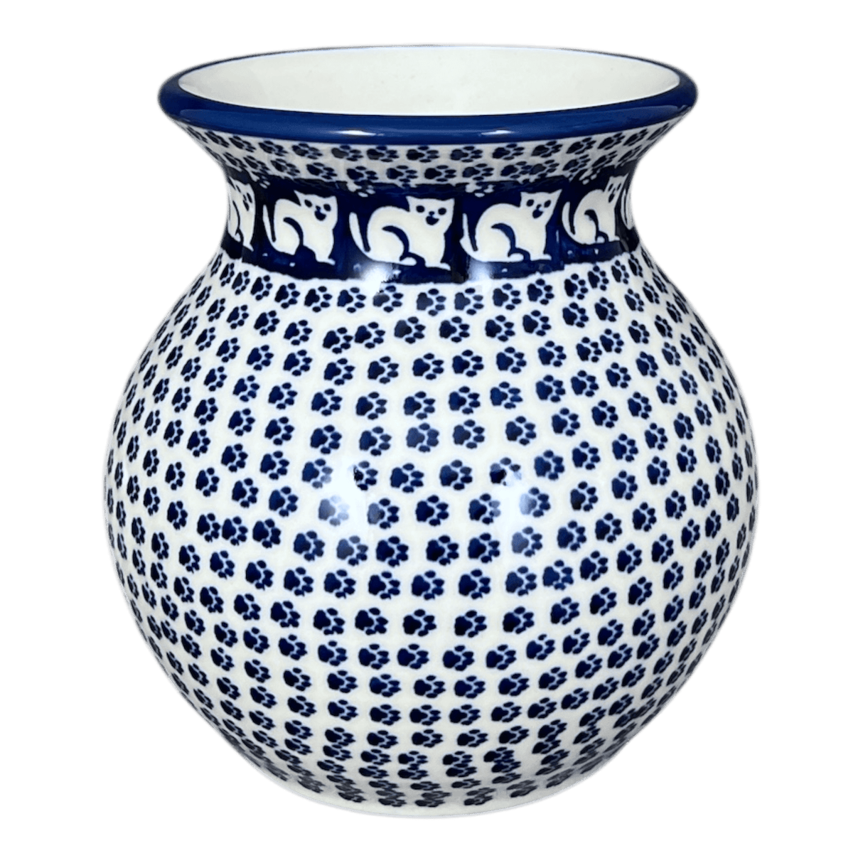 Vase, Bubble, 6" in "Kitty Cat Path" by Manufaktura | W003T-KOT6