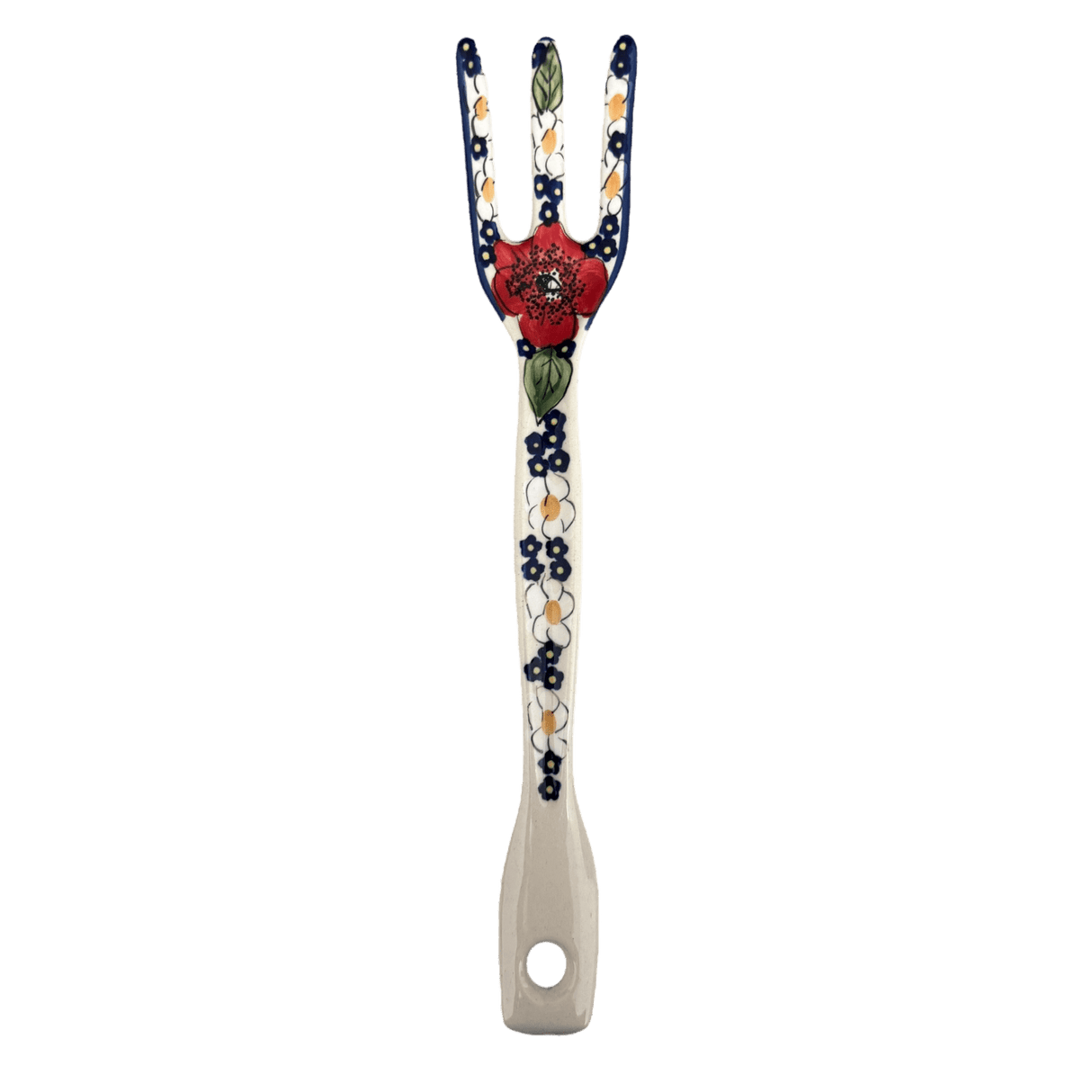 Fork, Serving Fork, 12" in "Poppies & Posies" by Manufaktura | W011S-IM02