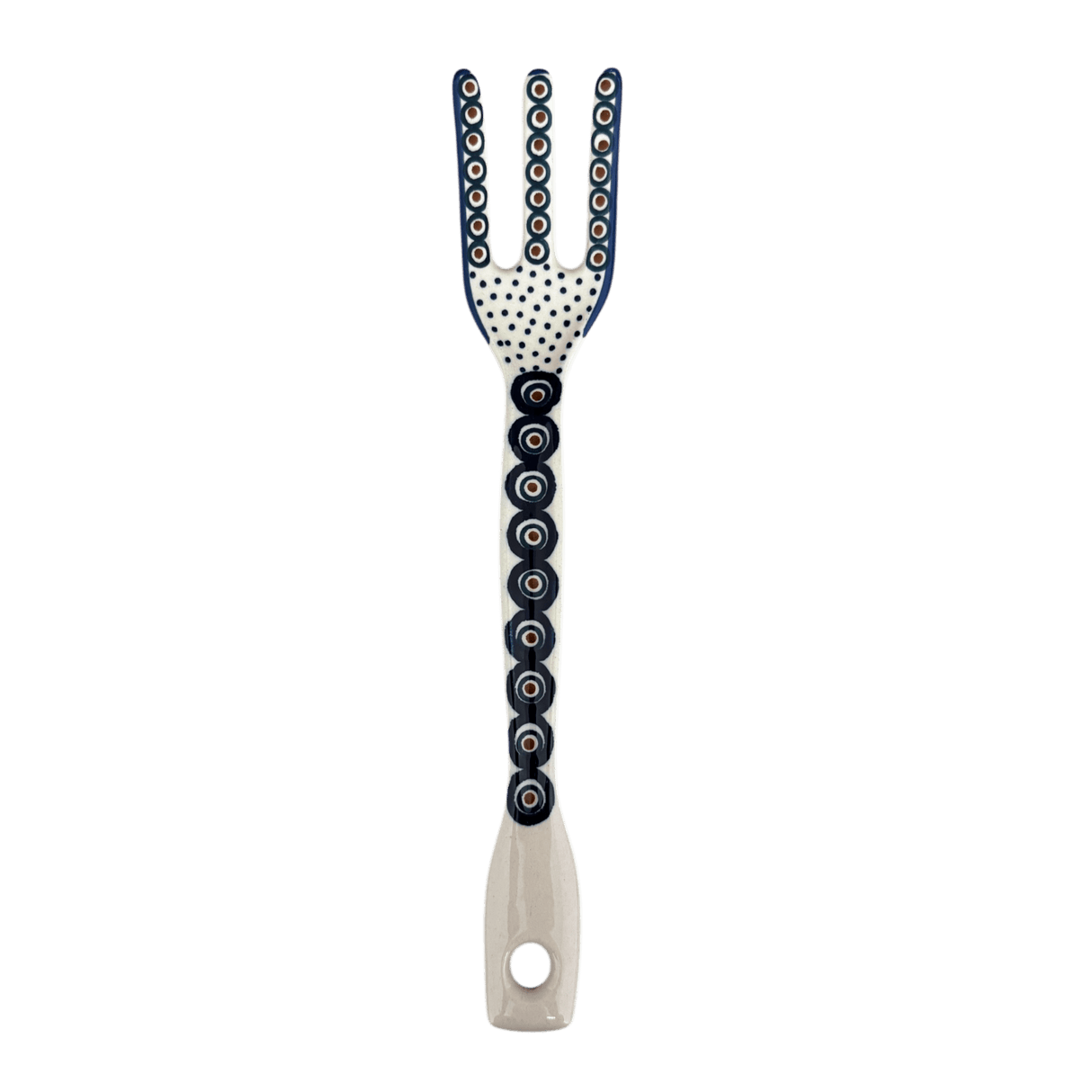 Fork, Serving Fork, 12" in "Peacock Dot" by Manufaktura | W011U-54K