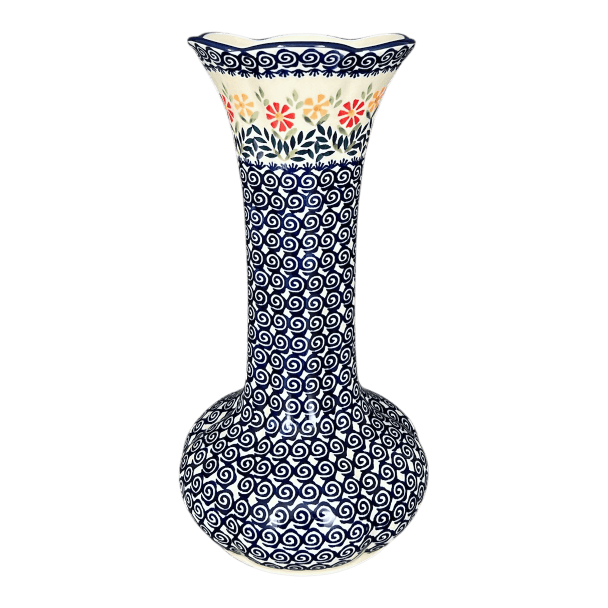 Vase, Tulip Lipped, 12.5" in "Flower Power" by Manufaktura | W014T-JS14