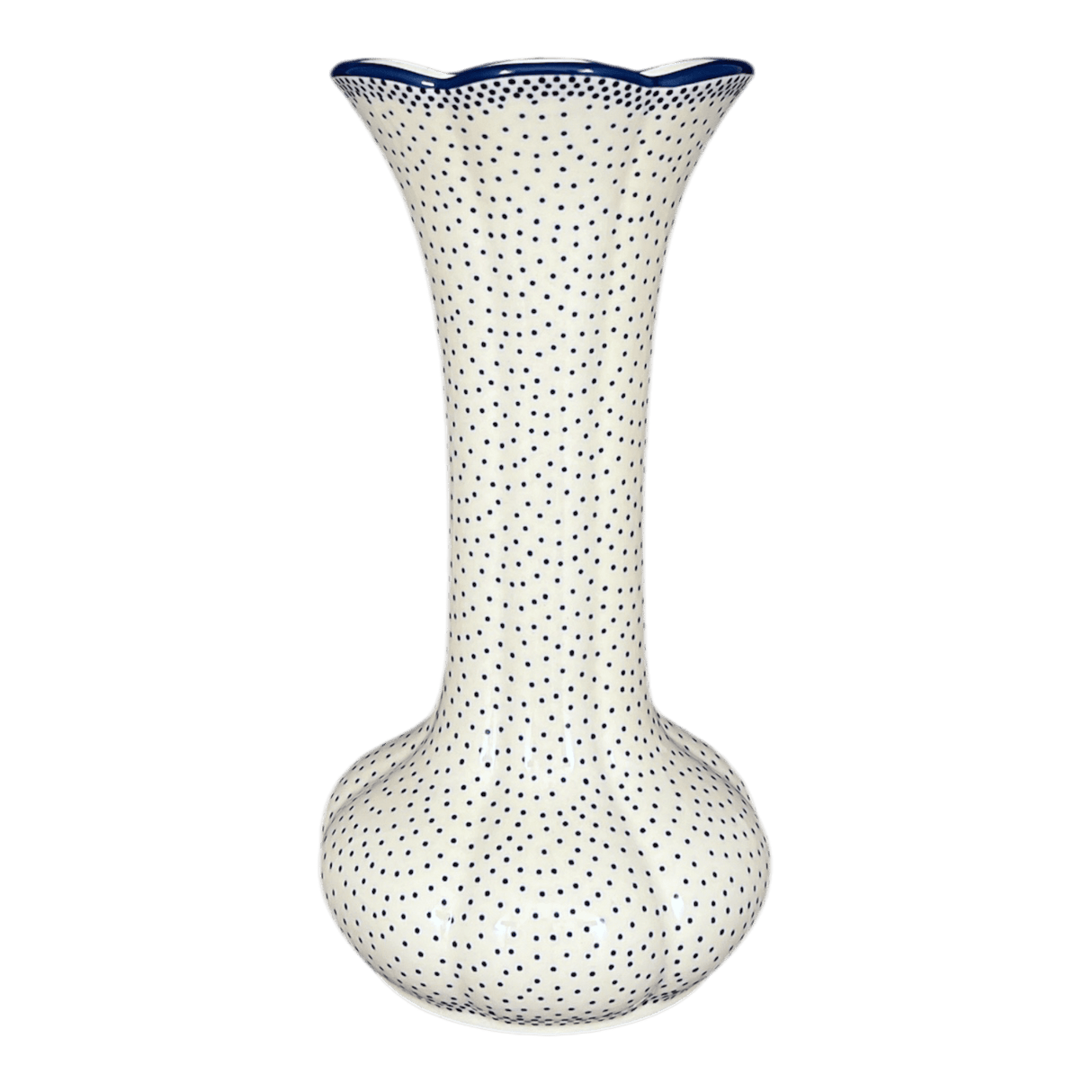 Vase, Tulip Lipped, 12.5" in "Misty Blue" by Manufaktura | W014U-61A