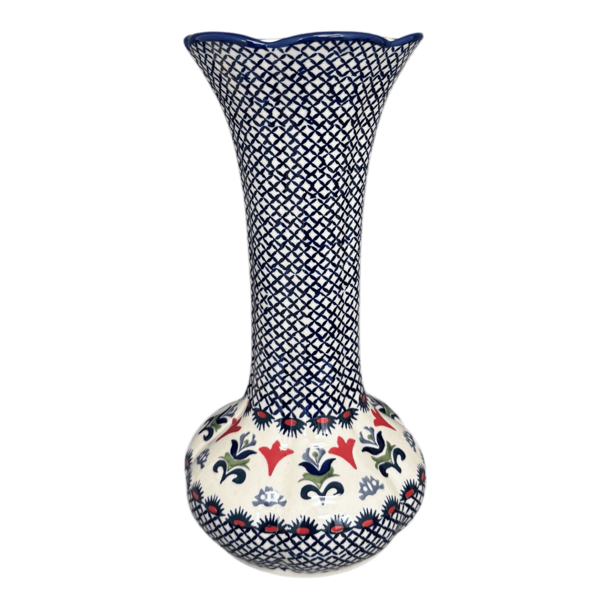 Vase, Tulip Lipped, 12.5" in "Scandinavian Scarlet" by Manufaktura | W014U-P295