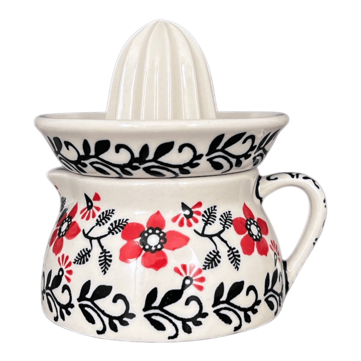 Juicer, Juicer w/ Jug, 4.5" in "Scarlet Garden" by Manufaktura | W017T-KK01
