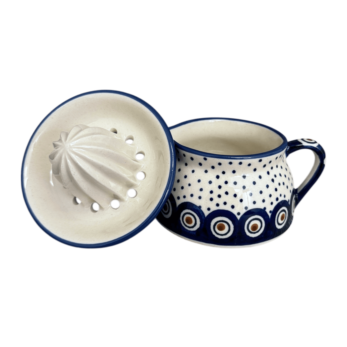 Juicer, Juicer w/ Jug, 4.5" in "Peacock Dot" by Manufaktura | W017U-54K