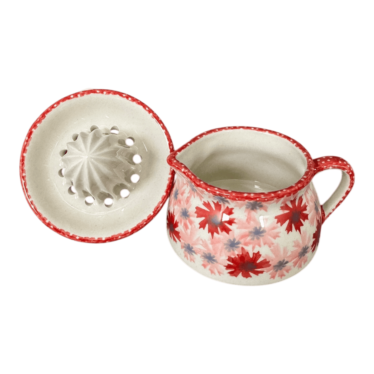 Juicer, Juicer w/ Jug, 4.5" in "Scarlet Daisy" by Manufaktura | W017U-AS73