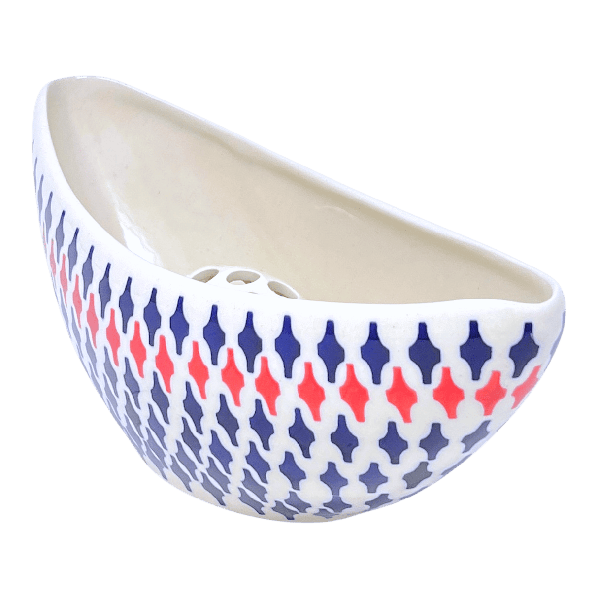 Vase, Ikebana, Oval, Frog Insert, 10.5" x 4.5" in "Shock Waves" by Manufaktura | W022U-GZ42