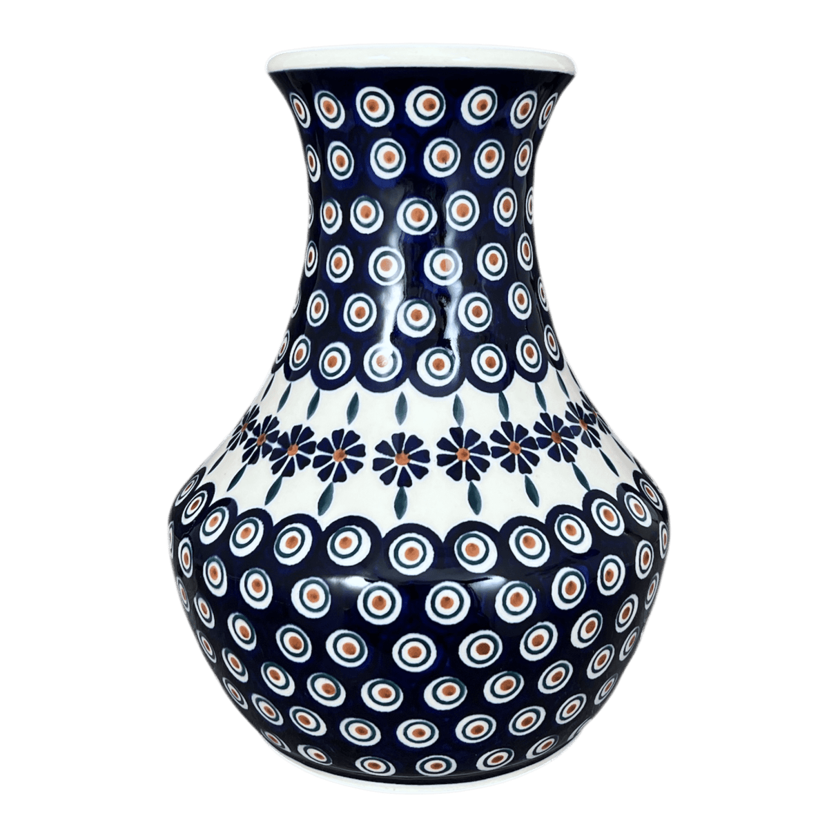 Vase, 10" in "Floral Peacock" by Manufaktura | W025T-54KK