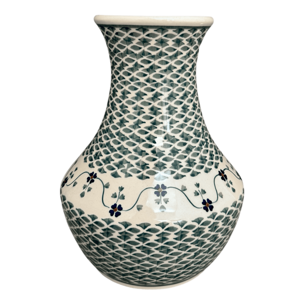 Vase, 10" in "Woven Pansies" by Manufaktura | W025T-RV