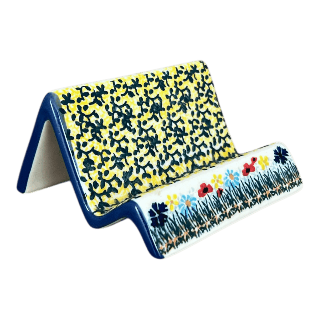 Stand, Card/Phone, 4" x 2" in "Sunlit Wildflowers" by Manufaktura | W049S-WK77