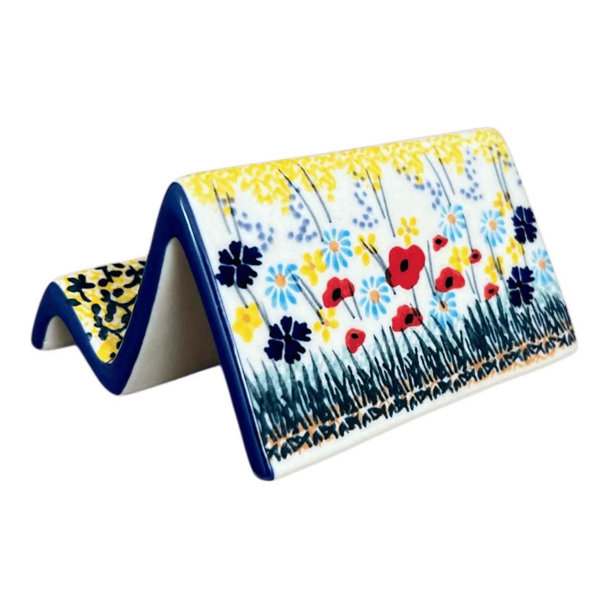 Stand, Card/Phone, 4" x 2" in "Sunlit Wildflowers" by Manufaktura | W049S-WK77