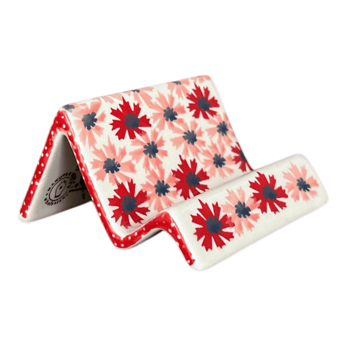 Stand, Card/Phone, 4" x 2" in "Scarlet Daisy" by Manufaktura | W049U-AS73