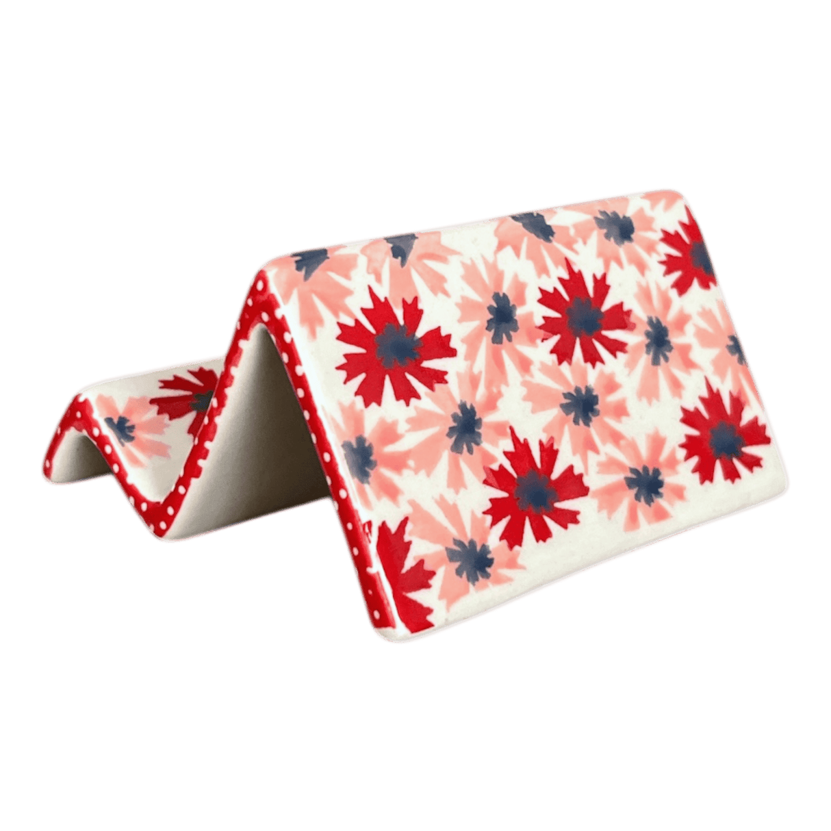 Stand, Card/Phone, 4" x 2" in "Scarlet Daisy" by Manufaktura | W049U-AS73