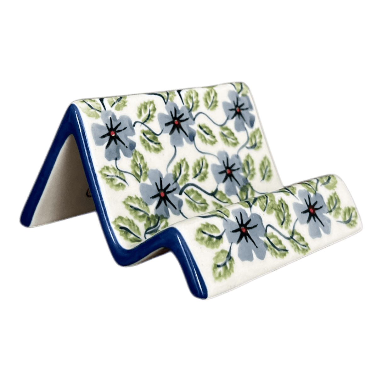 Stand, Card/Phone, 4" x 2" in "Periwinkle Vine" by Manufaktura | W049U-TAB1