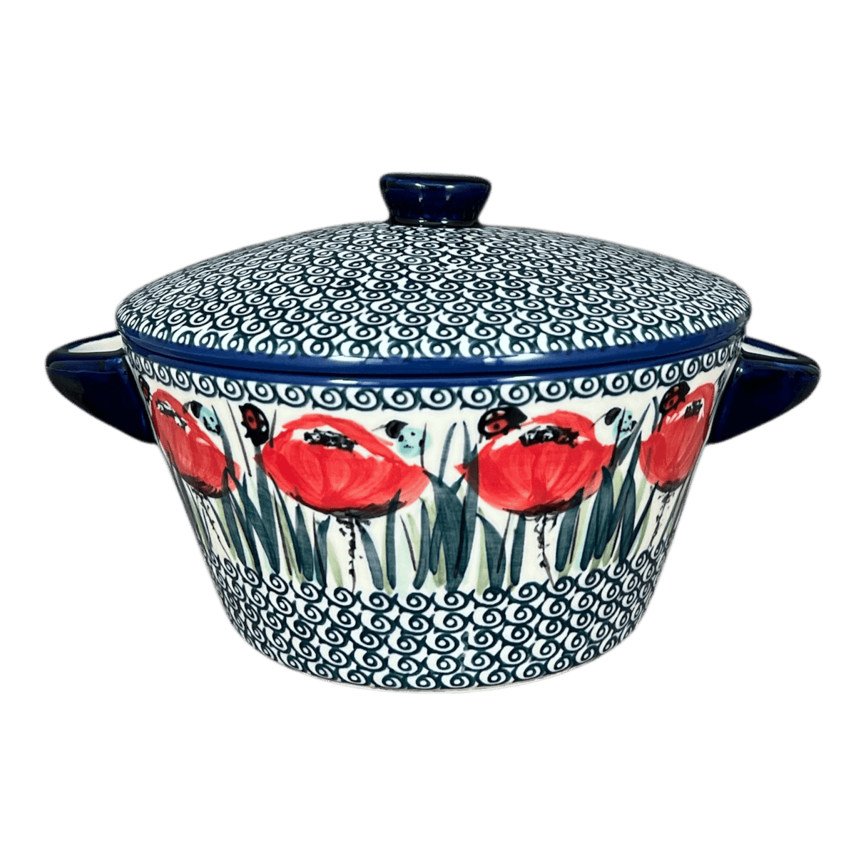 Soup Tureen, 1.25 Quart in "Poppy Paradise" by Manufaktura | W052S-PD01