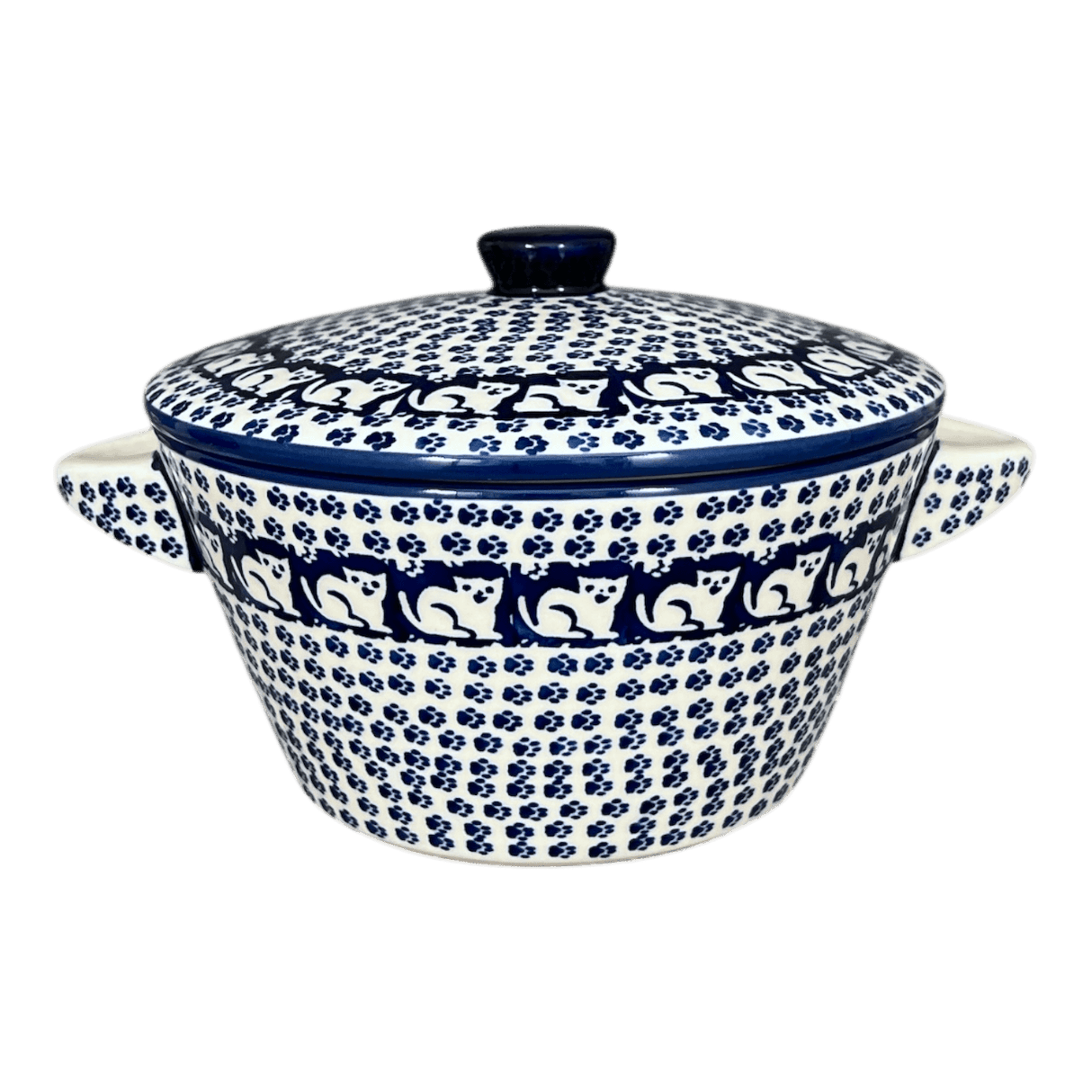 Soup Tureen, 1.25 Quart in "Kitty Cat Path" by Manufaktura | W052T-KOT6