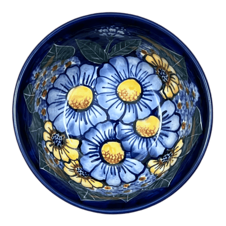 Bowl, Round, 6", WR (WR12B) in "Cobalt Blossoms" by W.R. Ceramika | WR12B-AB5
