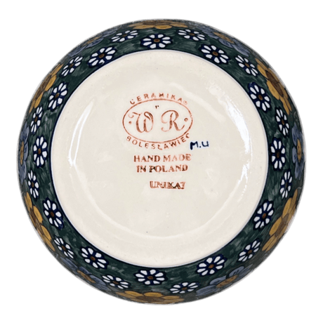 Bowl, Round, 6", WR (WR12B) in "Daisy Meadow" by W.R. Ceramika | WR12B-BK2