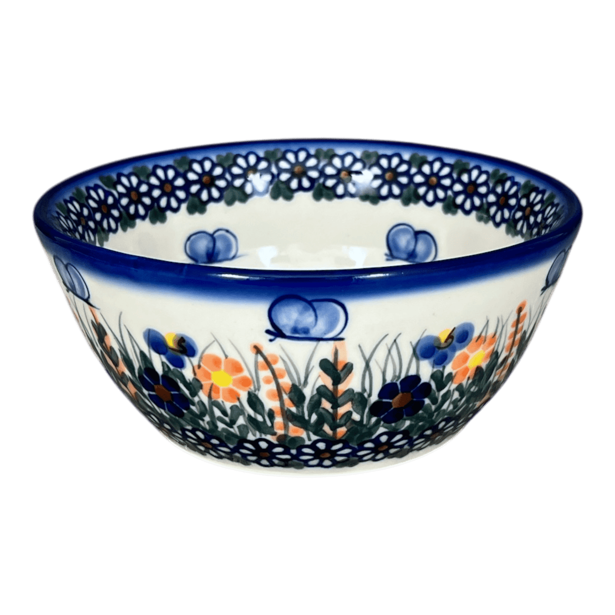 Bowl, Round, 6", WR (WR12B) in "Butterfly Delight" by W.R. Ceramika | WR12B-PP2