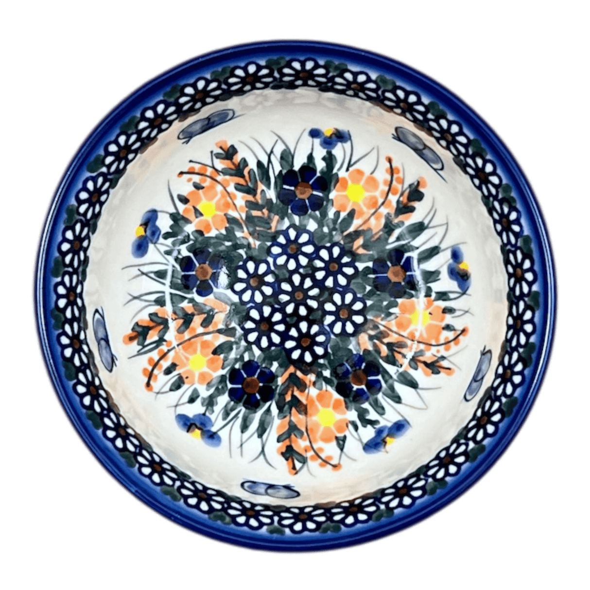 Bowl, Round, 6", WR (WR12B) in "Butterfly Delight" by W.R. Ceramika | WR12B-PP2