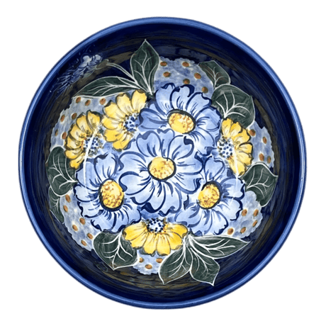 Bowl, Round, 7", WR (WR12C) in "Cobalt Blossoms" by W.R. Ceramika | WR12C-AB5