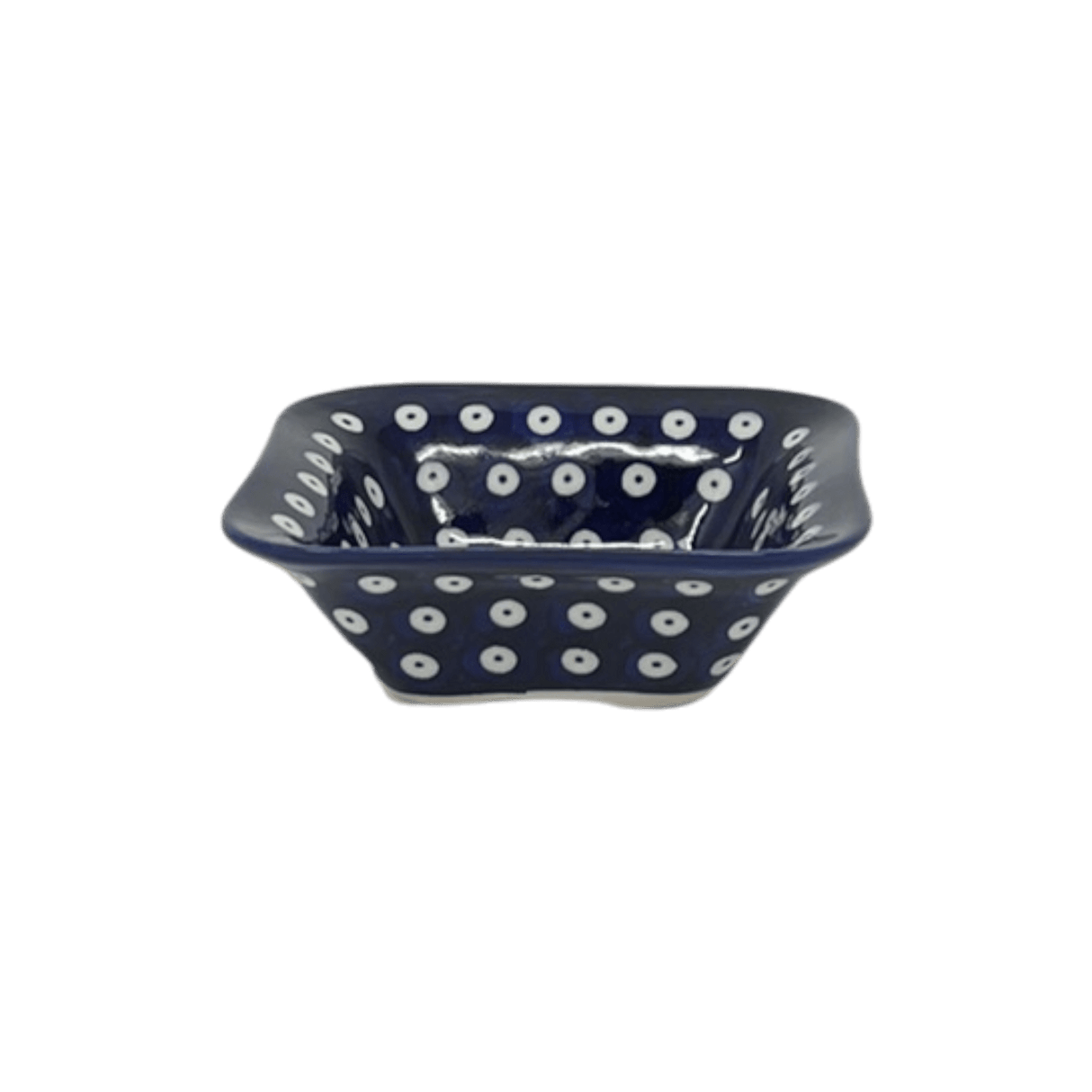 Bowl, Square, 5.25" Small, WR (WR12G) in "Dot to Dot" by W.R. Ceramika | WR12G-SM2