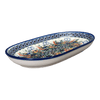 Polish Pottery WR 7" x 11" Oval Roaster (Butterfly Delight) | WR13B-PP2 at PolishPotteryOutlet.com