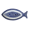 Polish Pottery WR Fish Plate (Peacock in Line) | WR13O-SM1 at PolishPotteryOutlet.com