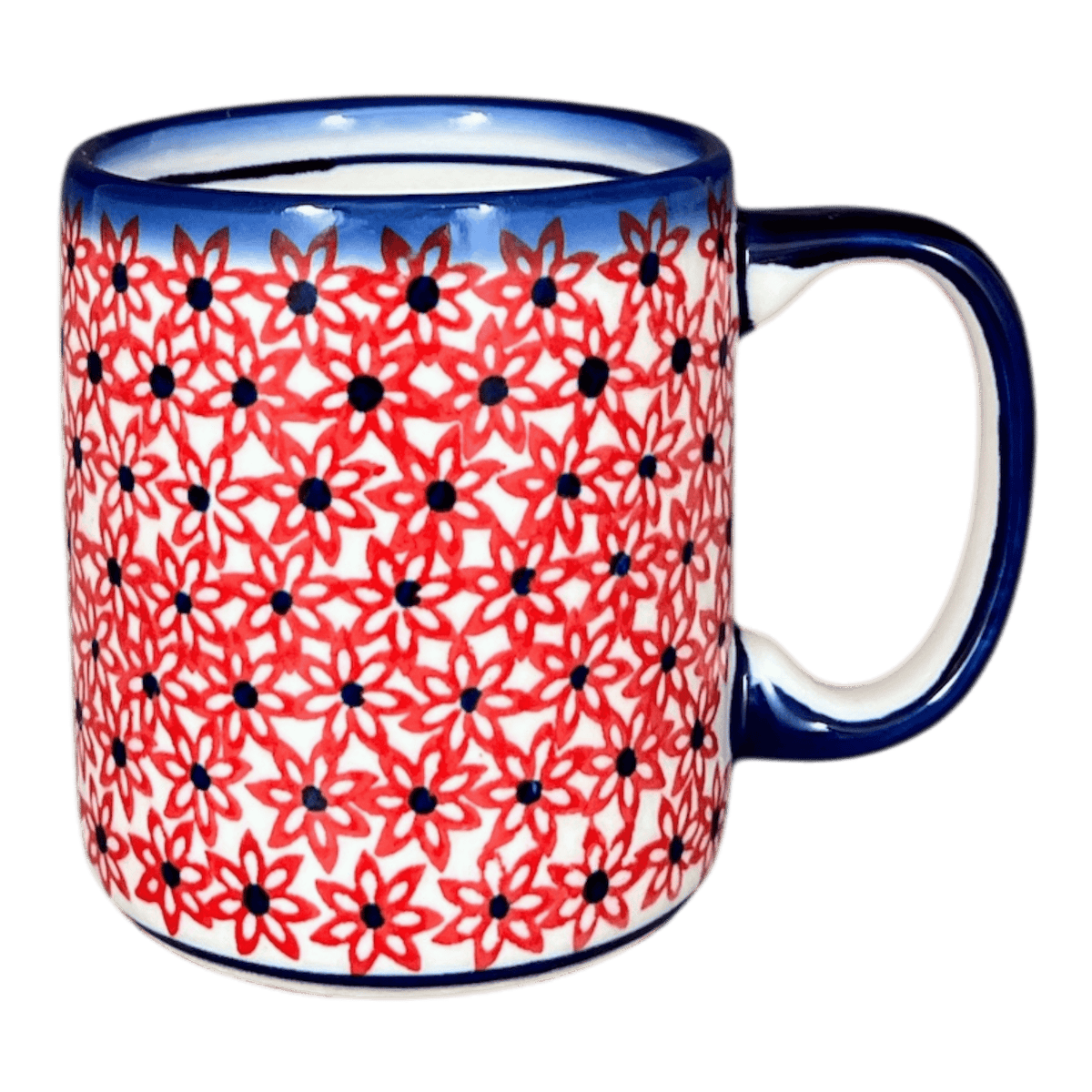 Mug, Straight Mug, 12 oz, WR (WR14E) in "Blazing Starflower" by W.R. Ceramika | WR14E-WR25