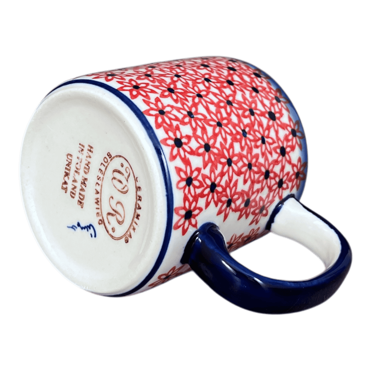 Mug, Straight Mug, 12 oz, WR (WR14E) in "Blazing Starflower" by W.R. Ceramika | WR14E-WR25