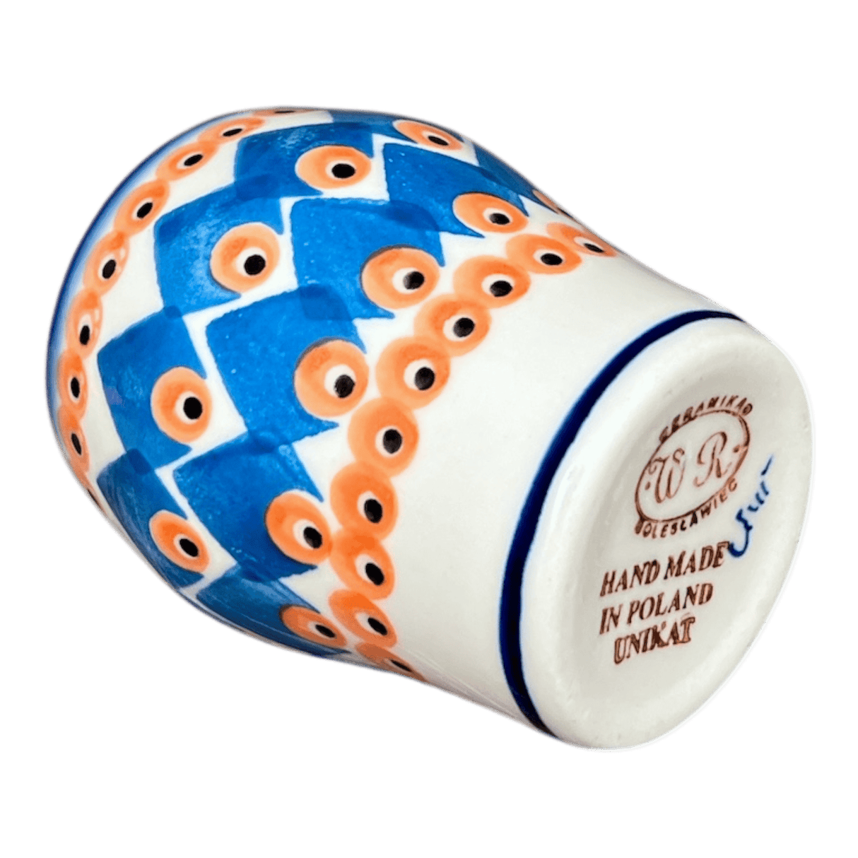 Wine Cup, 6 oz, WR (WR14K) in "Turquoise Diamond" by W.R. Ceramika | WR14K-NP16