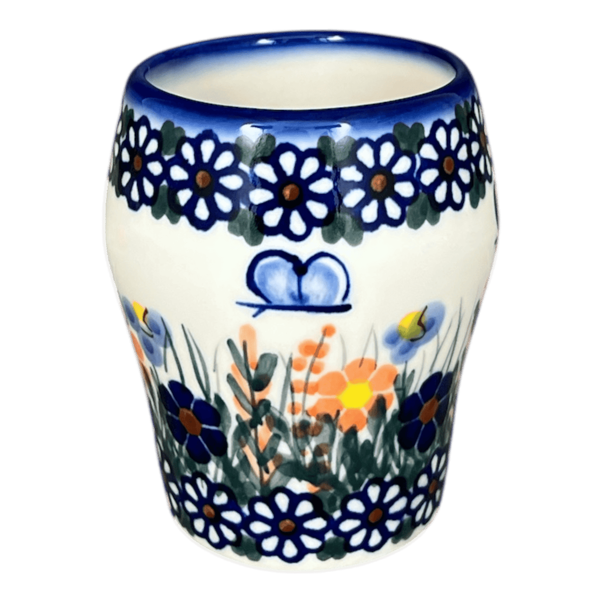 Wine Cup, 6 oz, WR (WR14K) in "Butterfly Delight" by W.R. Ceramika | WR14K-PP2