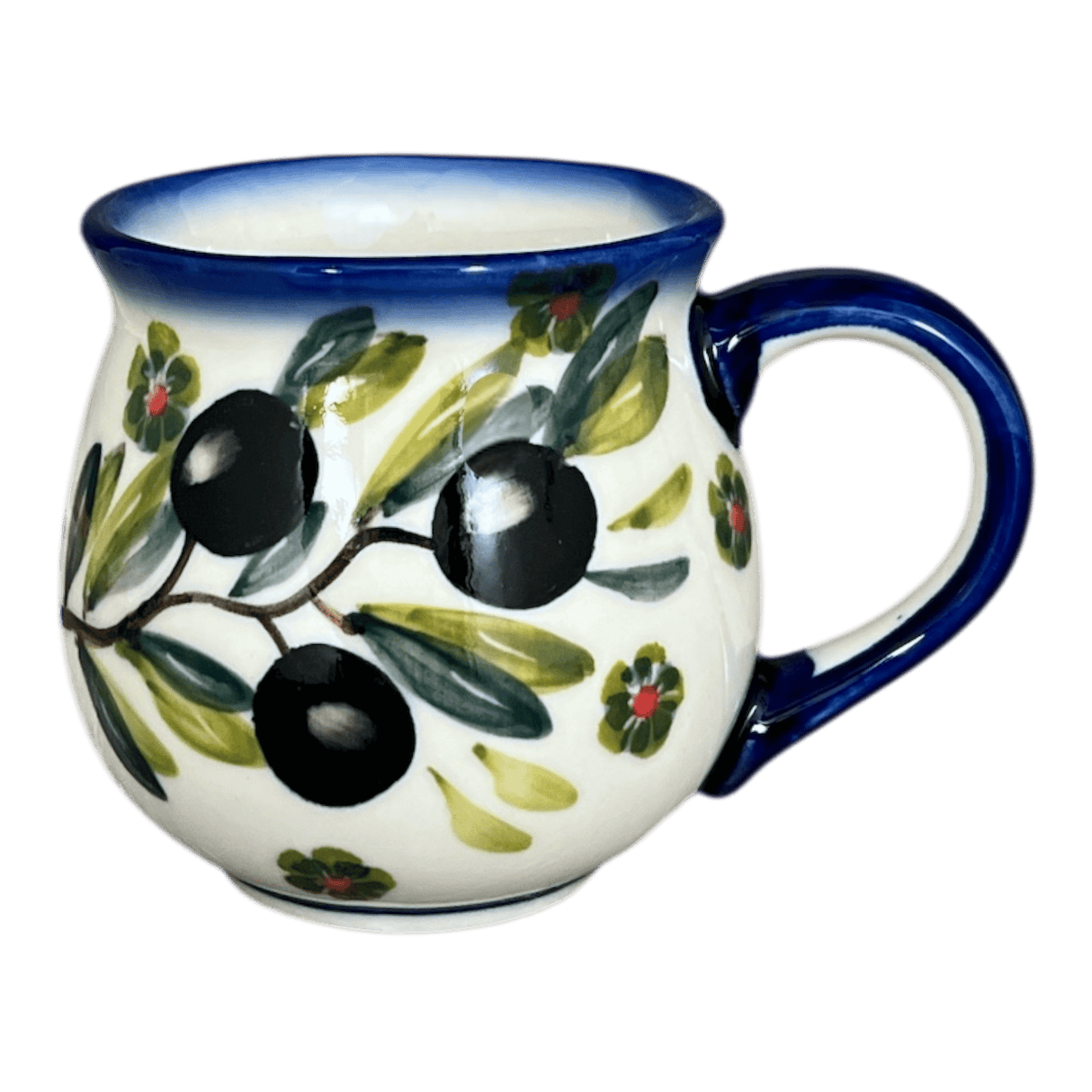 Mug, Belly Mug, 10 oz. Medium, WR (WR14T) in "Olive Grove" by W.R. Ceramika | WR14T-WR56
